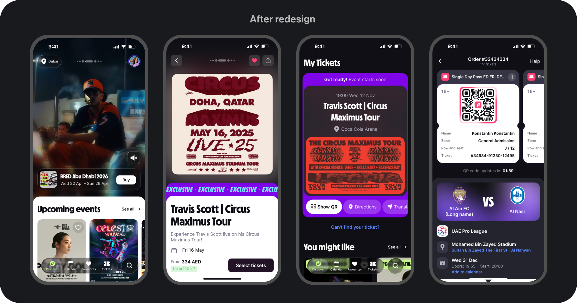 Platinumlist app after the redesign